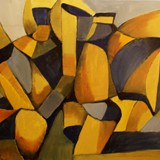 Martwa natura kubistyczna2, olej na płótnie, 2012