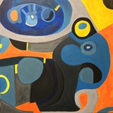 Martwa natura z cytryną, akryl na płótnie, 2023