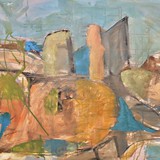 Martwa natura z dynią, akryl na płótnie, 2020