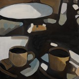 Martwa natura z filiżankami, olej na płótnie, 50x70cm, 2011