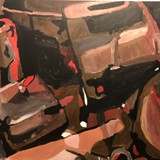 Martwa natura z wazonem i cukierniczką, olej na płótnie, 90x80cm, 2021