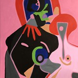 Anoki 2,akryl na płótnie, 70x100cm, 2023