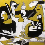 bez tytułu, akryl na płótnie, 80x80 cm, 2023