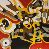 Głowa rytualna,  akryl na płótnie,100x70cm, 2021 