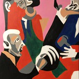 Gracze, akryl na płótnie, 60x90cm, 2023