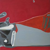 Oddziaływanie miękkich struktur 3, akryl na płótnie, 70x70cm, 2022