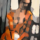 Ona1,  akryl na płótnie, 70x100cm, 2024