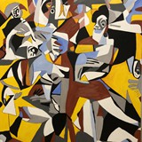 Panika, olej na płótnie, 90X120 cm, 2024