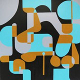 Skutery Palermo 2, akryl na płótnie, 100x120cm, 2021