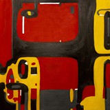 Układ mechaniczno-organiczny, olej na płótnie, 2023, (kolekcja prywatna Korfu)