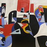 W pokoju bez okien, olej na płótnie, 120x90cm, 2024