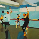 Aerobik, olej na płótnie 60x120cm, 2017