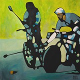 Bikepolo 1, olej na płótnie, 2017