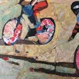 Bikepolo 2, akryl na płótnie, 2017