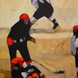 Hokej 1, akryl na płótnie, 80x100cm, 2017