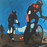 Kolarze, olej na płótnie, 2015