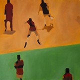 Rozgrywka 1, olej na płótnie 100x80cm, 2014