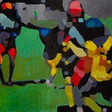 Rozgrywka 5, akryl na płótnie 90x80cm, 2019