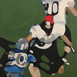 Rozgrywka 7, olej na płótnie 70x100cm, 2022