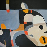 Sidecar racing4_akryl na płótnie, 100x80cm, 2018