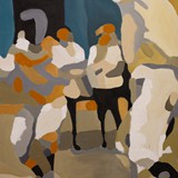 Szermierze 2, akryl na płótnie 60x80cm, 2012