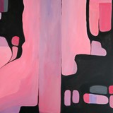 Różowy przedpokój, akryl na płótnie, 60x120cm, 2019