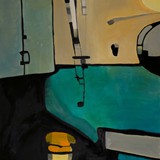 Wnętrze łazienki, olej na płótnie, 60x90cm, 2013