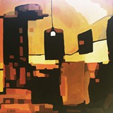 Wnętrze pomarańczowe, olej na płótnie, 2013